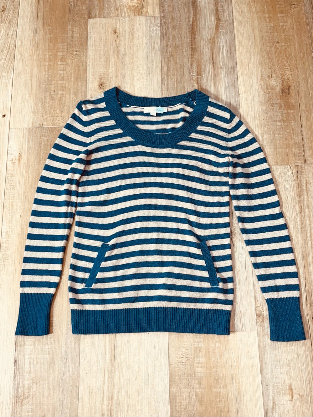 Boden Women’s Cashmere/Angora Blend Scoop Neck Striped Sweater Size 10